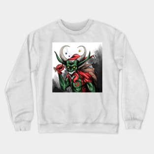 evil santa claus krampus is coming to town Crewneck Sweatshirt